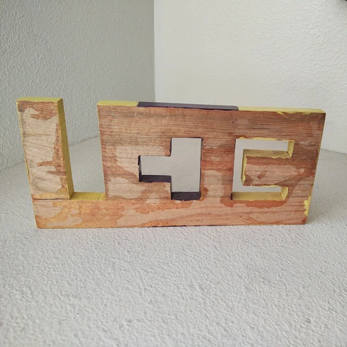 Hand Painted ECU East Carolina University Pirates Wooden Block Shelf Sign FLAW