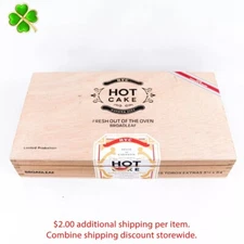 HVC Hot Cake Toro Extra Braodleaf Empty Wood Cigar Box 12" x 6.75" x 2"