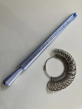 Ring Sizer Set Aluminum Rings 0-13 Full /Half Sizes 27 Rings Premium Metal NEW