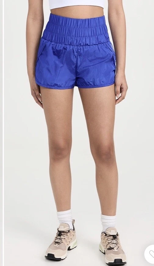free-people-movement the way home high rise smocked workout shorts