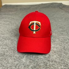 Minnesota Twins Men Hat Adjustable Red Cap Logo Wool Blend Baseball Dad MLB 47
