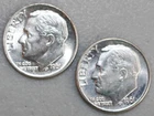 1961 P & D Silver Roosevelt Dimes 2 Coin Lot 10c US Uncirculated Philly & Denver