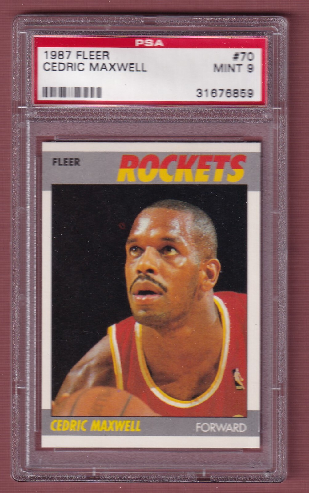 1987 Fleer Basketball #70 Cedric Maxwell PSA 9