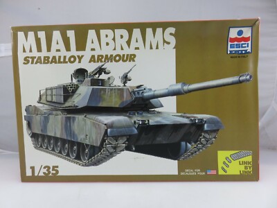 ESCI ERTL M1A1 ABRAMS Staballoy Armour Tank 1/35 Scale Plastic Model Kit UNBUILT