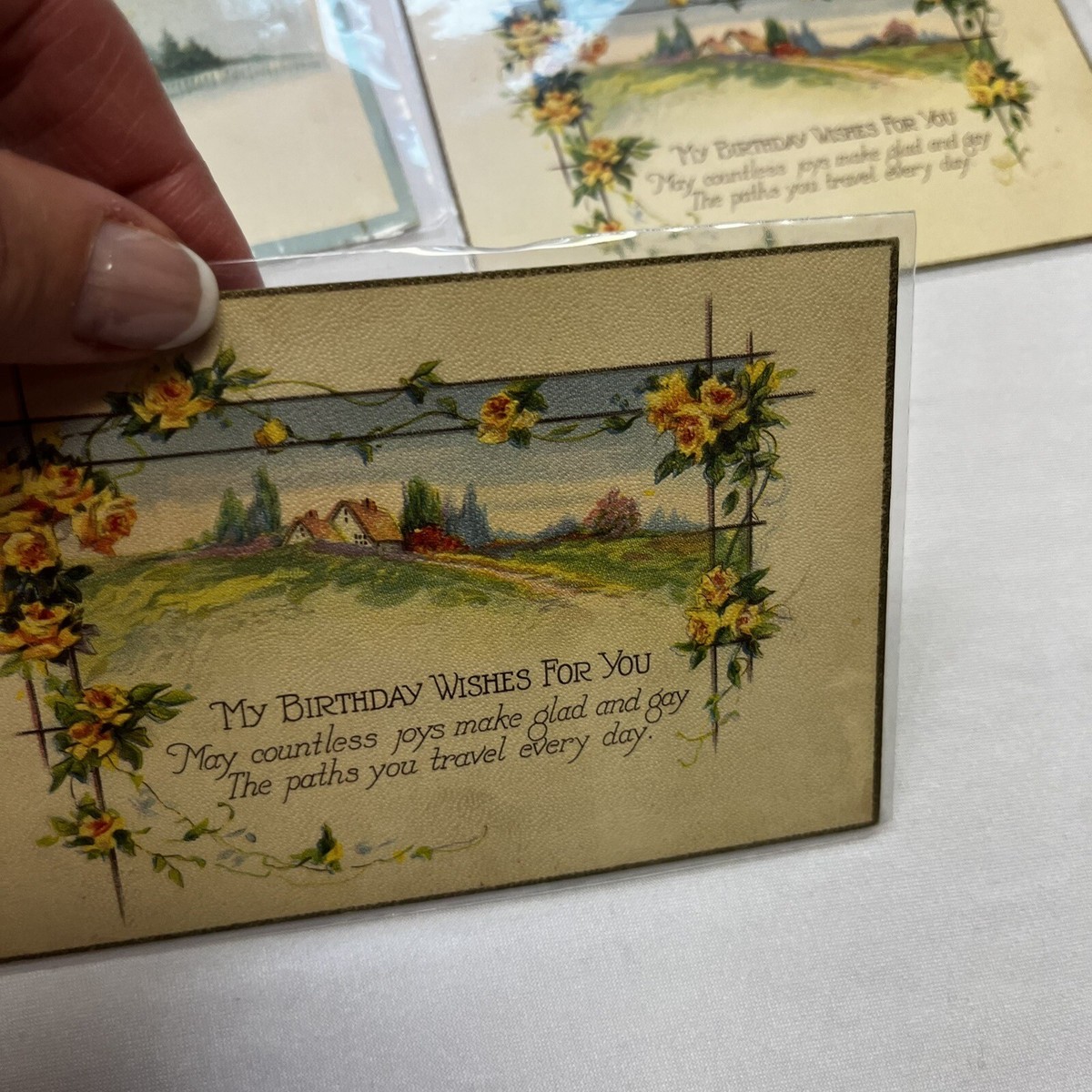 14pc Antique Vintage Postcards Lot Happy Birthday 1910-20's