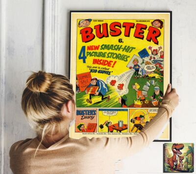 Buster Comic Cover Dezember 1975 Foto/Poster bis 30 Zoll