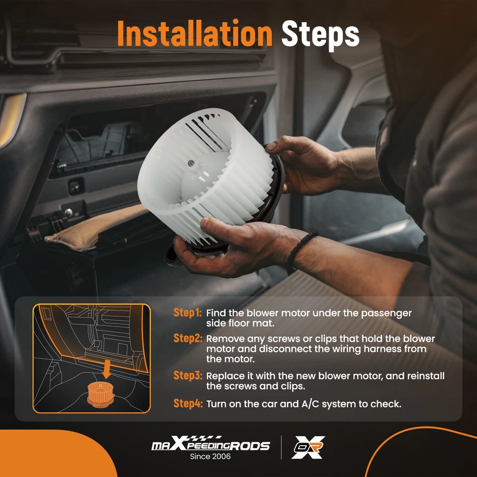 Motor calentador soplador HVAC para Hyundai Veracruz Sport Utility 2007-2012 700222 Foto 3 de 4