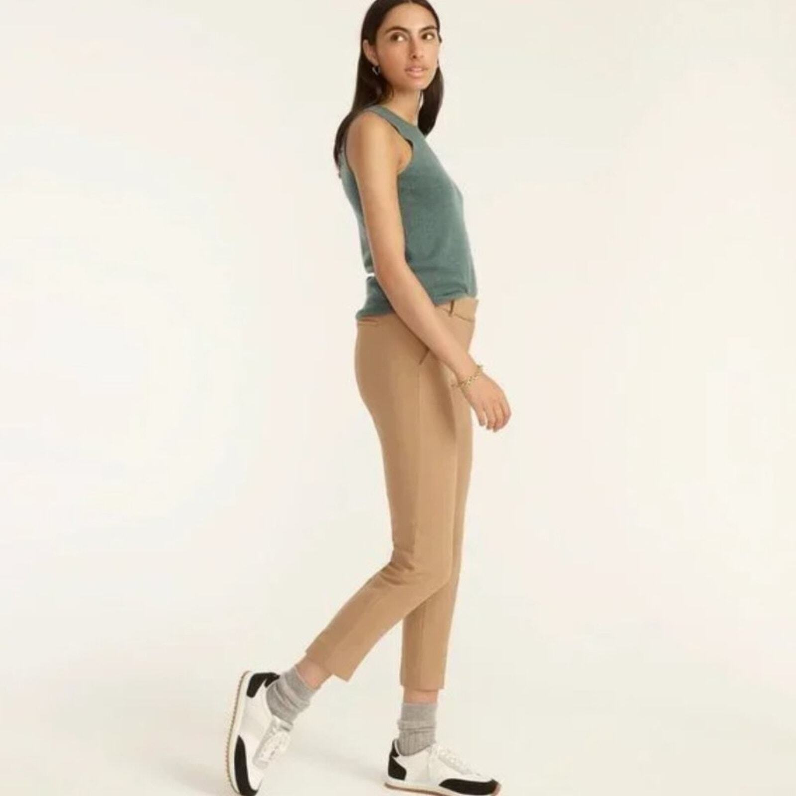 CREW Cameron Slim Crop Pant Four Season Stretch Heather Saddle