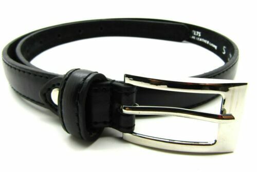 Ceinture noire en cuir Salomé - Larg. 2,5 cm