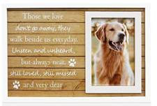 Feather Blossom Dog Memorial Picture Frame Remembrnace Sympathy Picture