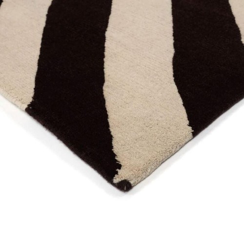 Melting Oriental Design - Black-Beige, Hand-Tufted 100% Wool Handmade Area Rug - Picture 2 of 6