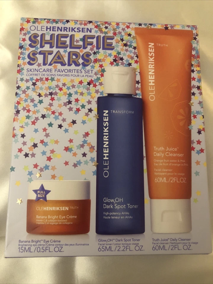 Ole Henriksen 3 piezas Shelfie Stars Set de cuidado de la piel crema de ojos, tónico y limpiador de manchas Foto 3 de 4