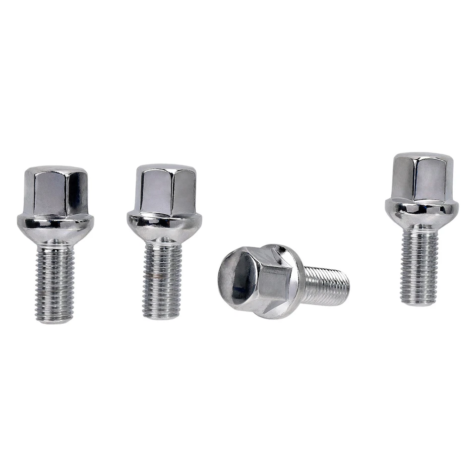 20 piezas cromo 12x1,5 bola asiento rueda perno 45 mm total para Mercedes-Benz SL500 Foto 2 de 4