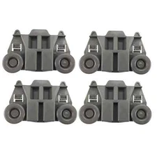 (4 PACK) W10195416, WPW10195416,  Wheel Assembly For Whirlpool Dishwasher