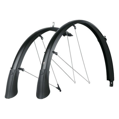 Parafanghi SKS Velo 47 Per Bici Trekking 28" - Universali, Plastica Resistente, Nero