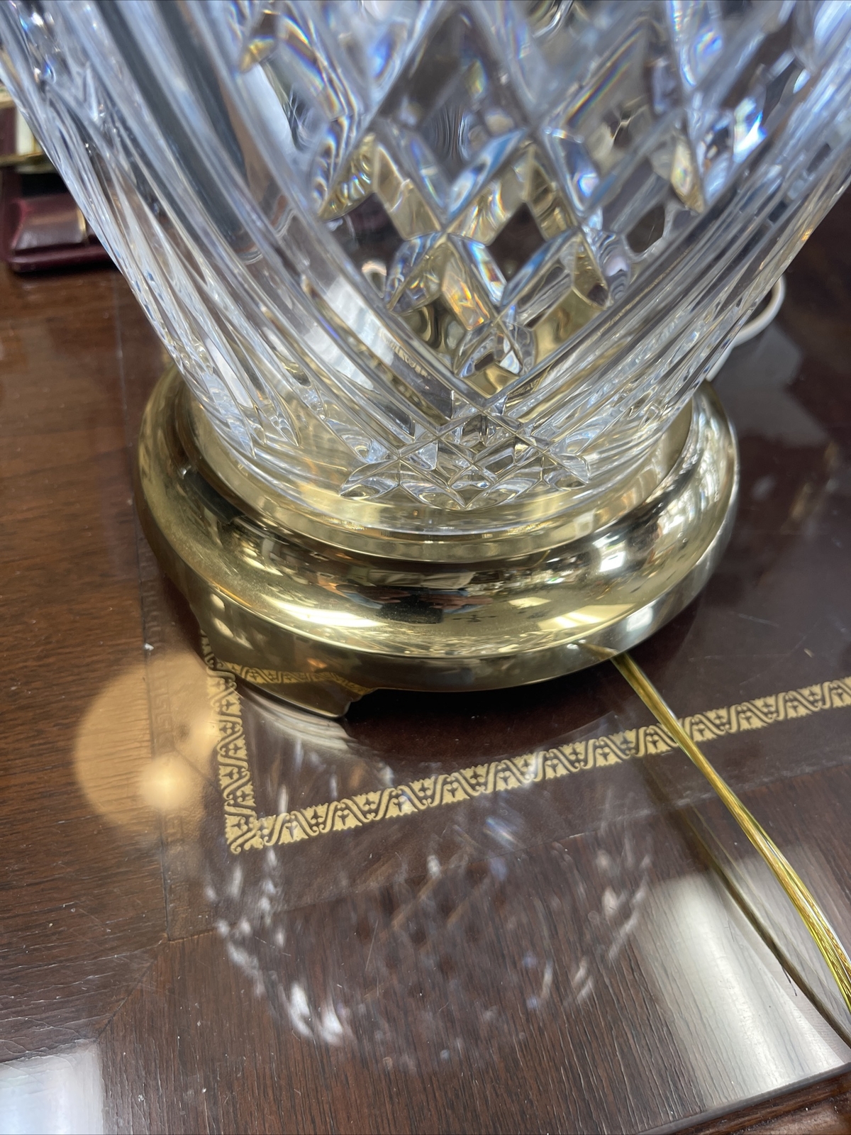 Beautiful Large Waterford Crystal Lamp eBay