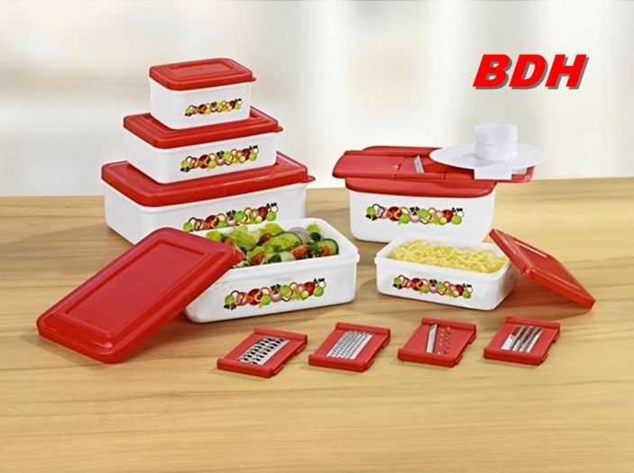 2 x Frischhaltedosen mit Multireibe Vorratsdosen Aufbewahrungsdosen Küchenreibe