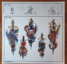 Vintage Spaulding  Rogers Pinky Yun Traditional Japanese Tattoo Flash Sheet Y10