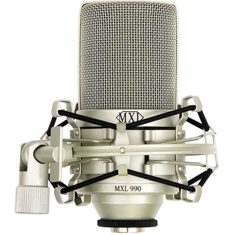 MXL 990 Large-Diaphragm Condenser Mic  Bundle with Pop Filter & XLR Cable - Image 2 of 4