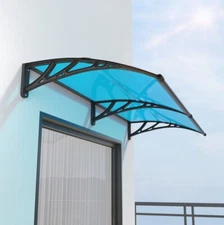 40"x60" Window Awnings Door Canopy UV Rain Snow Roof Cover Polycarbonate Awning