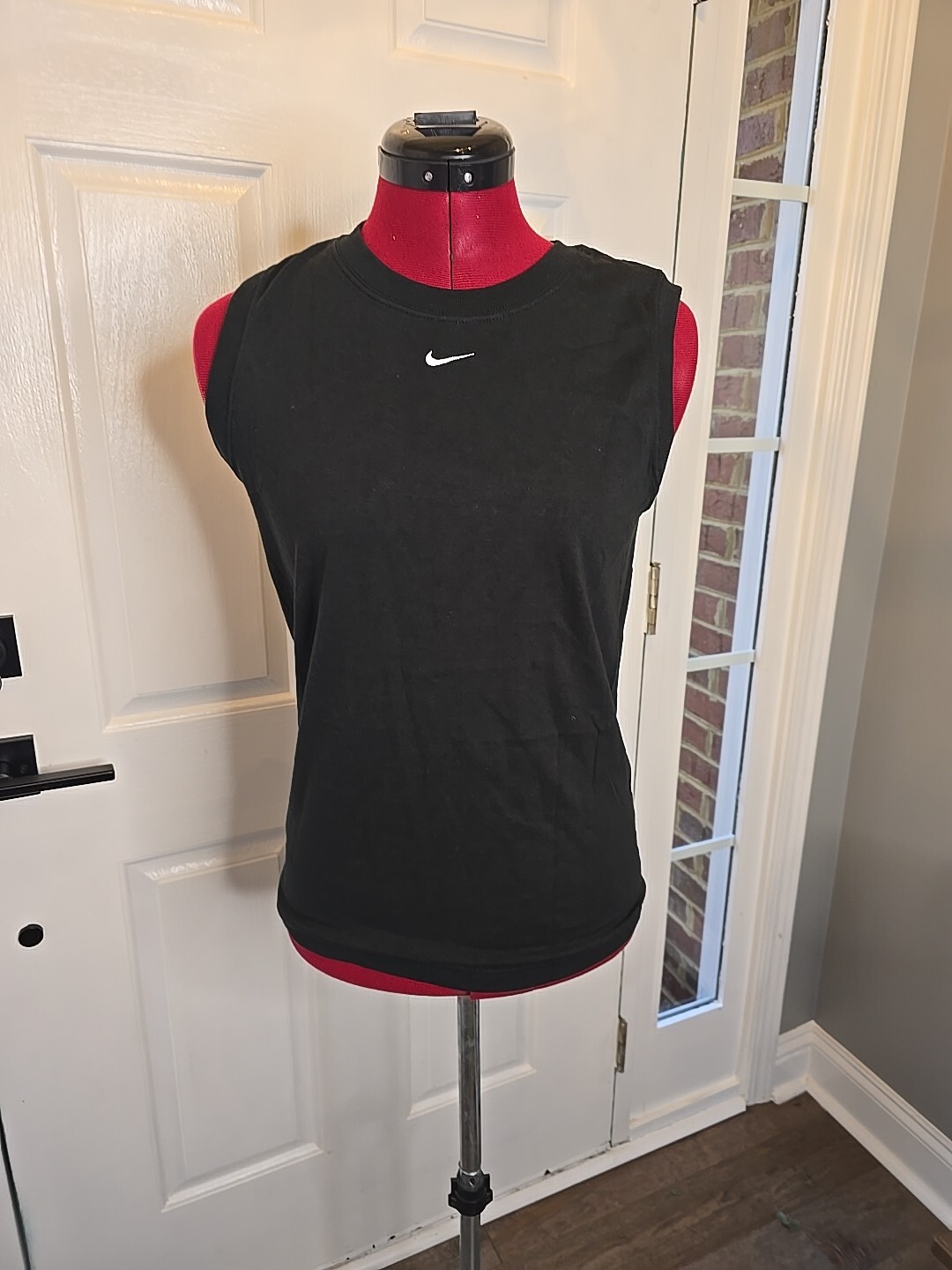NWT Vintage Nike Center Swoosh Tank Top Size Med Made In USA Black Circa 1990's
