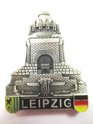 Leipzig Völkerschlachtsdenkmal Magnet Metall ,Souvenir Germany,Deutschland,Neu
