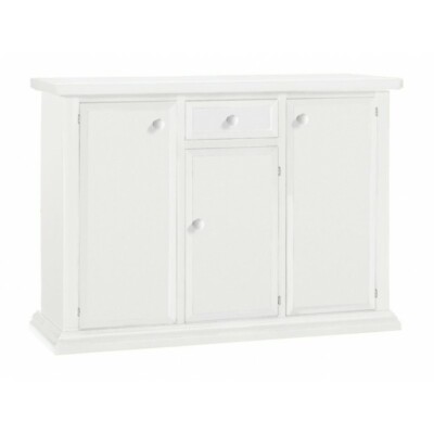 CREDENZA MADIA 3 DOOR 1 DRAWER MATTE WHITE ART POOR cm 120x40x88H