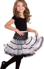 Forum Novelties White Black Child Size Crinoline Petticoat Tutu Skirt
