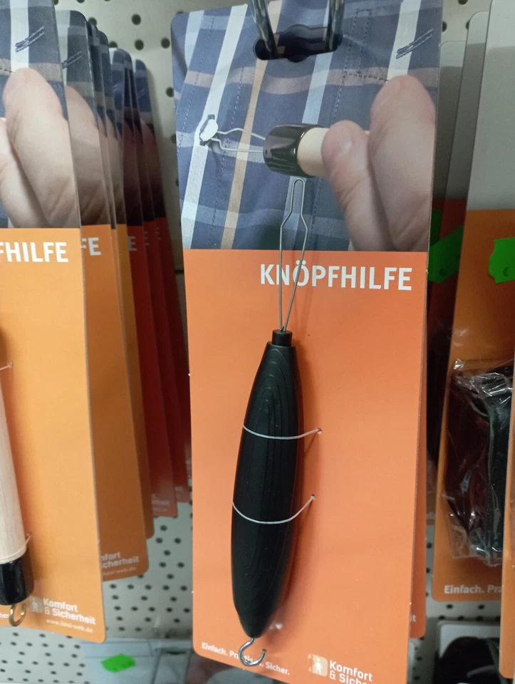 HSI Knöpfhilfe mit Reißverschluss-Haken Komfortartikel Alltagshilfen