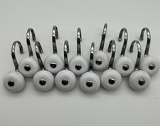 Shower Curtin Hooks 12 pre owned White