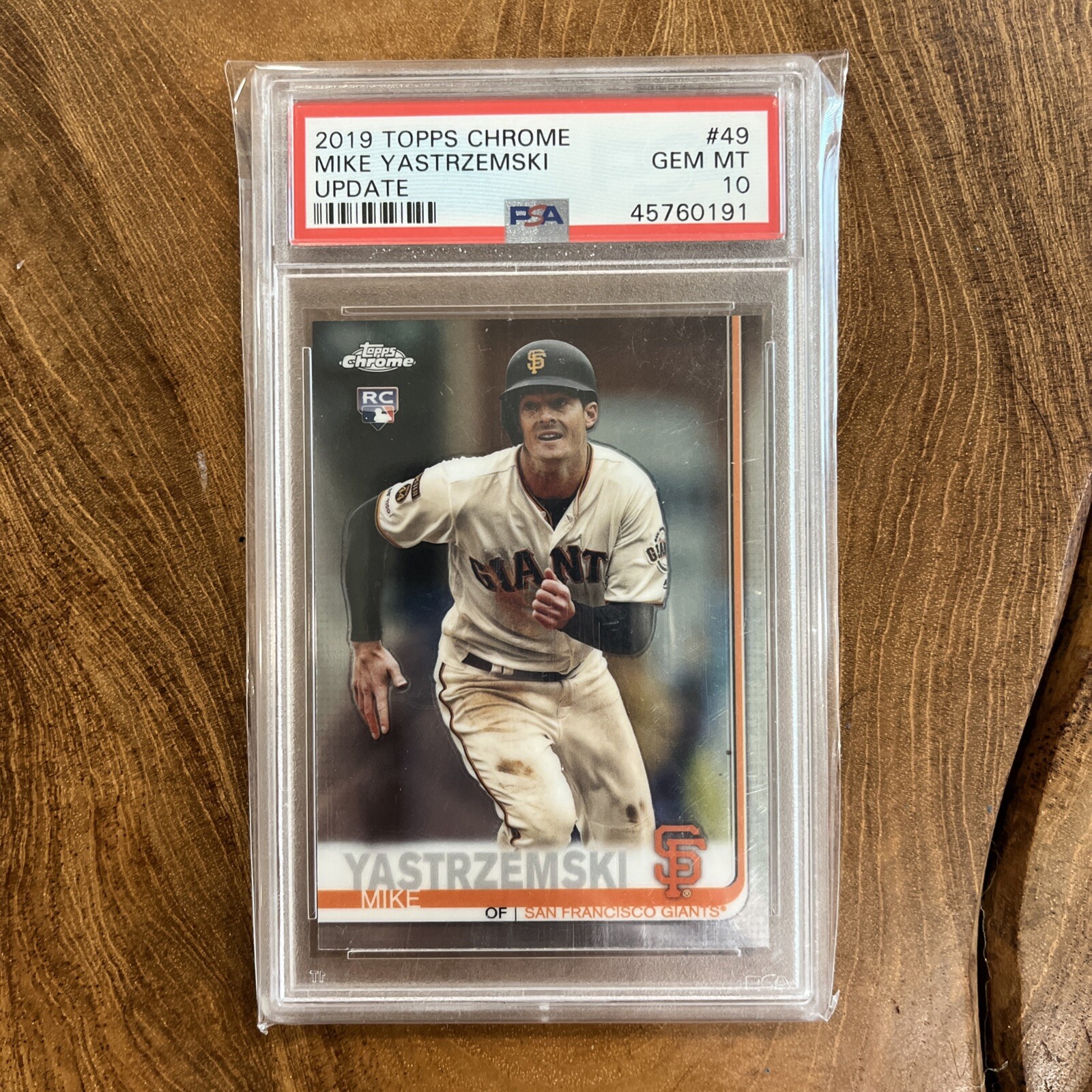 Mike Yastrzemski 2019 Topps Chrome Update Baseball #49 Rookie Card PSA 10