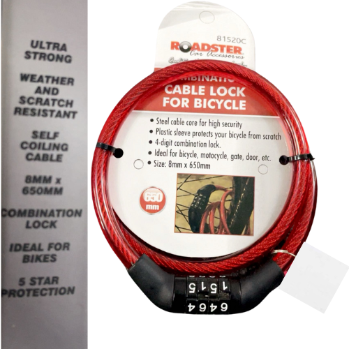 Combination Code Bike Lock Strong Heavy Duty Cycle Security