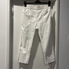 Mela Purdie White Capri Comfortable Pant XS Cotton/polyamide/elastane