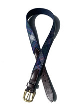 Vineyard Vines Kid's Belt Sz 28 Leather Brass Buckle