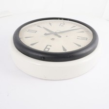 Vintage Keramik Wanduhr Halle rund ca. 34 cm Durchmesser Loft, Industrial Style