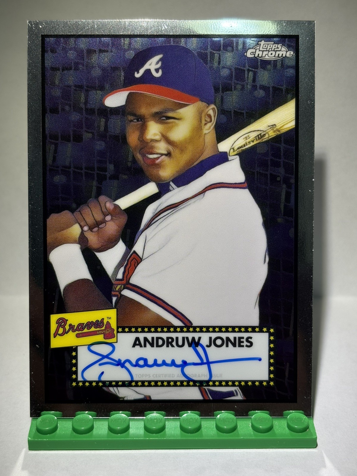 2021 Topps Chrome Platinum Anniversary Andruw Jones On-Card Auto #PA-AJ Braves