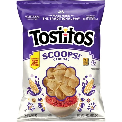 Tostitos Tortilla Chips SCOOPS! ORIGINAL No Artificial Masa Made 10oz 1 Bag