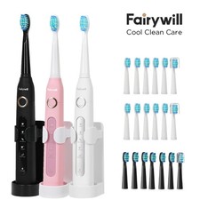 Electric Toothbrush Sonic Fairywill Rechargeable with Brush Heads Waterproof USB