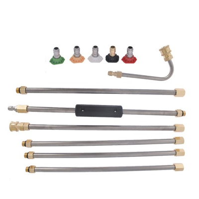 #ad 4000PSI Washer Extension Wand Set 5 Cleaner Nozzle And Hose Kit High Pressure $19.99