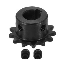 25 Chain Roller Sprocket 10mm Bore 13 Tooth with 4x1.8mm Keyway Black