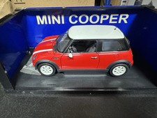 Autoart MINI COOPER 1/43 Scale Plastic Case New [Age 13+] Red With White