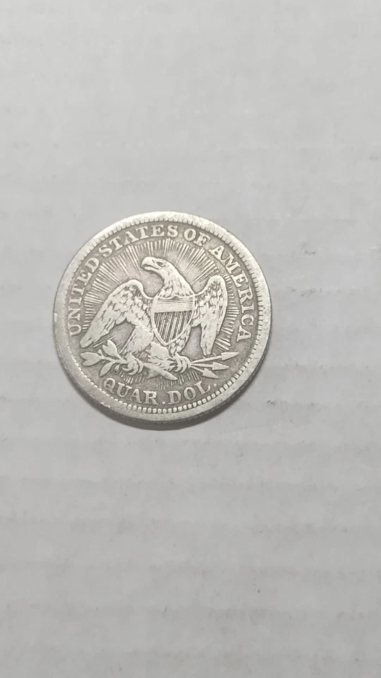 1853 Seated Liberty Quarter Arrows & Rays, XF Cond. But You Judge - Image 3 of 4