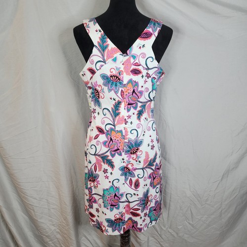 New w/tags! NINE WEST Size 8 Jacobean Floral Fully Lined Halter Dress w/Pockets - Picture 4 of 10