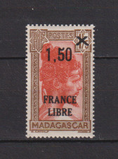 MADAGASCAR .  N ° 262  . 1 F 50   SUR 1 F 75  FRANCE LIBRE   NEUF  **. SUPERBE .