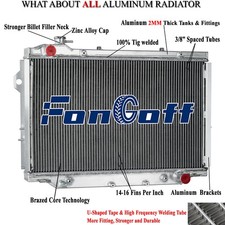 Aluminum 3 Rows Radiator For 1990-1998 Toyota Land Cruiser LX450 FJ80R FZJ80R MT