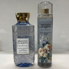 Set DRESSED IN WHITE Bath  Body Works Fragrance Mist  Shower Gel 10oz / 295 ml