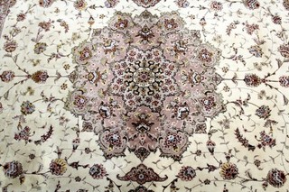 9X12 BREATHTAKING MASTERPIECE 400KPSI 50RAJ HAND KNOTTED SILK & WOOL TABRIZZ RUG