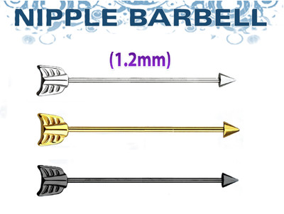 Piercing Brustpiercing Industrial Brust Ohr Nase Lippe Intim 1,2MM PFEIL Arrow