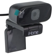 iHome Office 720P USB Plug and Play Webcam with External Mic - Black