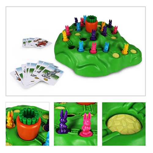 Funny Bunny Hill Hop Counting Game - 3-D Carrot Trap Board Toy for Kids 3+ - Picture 4 of 6